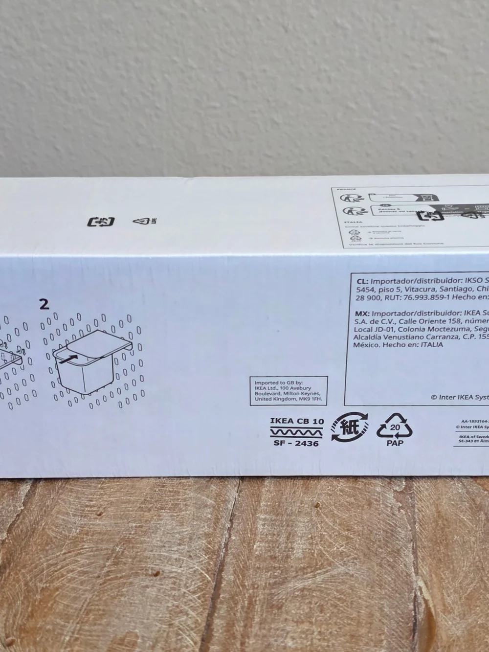 IKEA Skadis Clear Plastic Storage Containers with White Lids - Set of 3